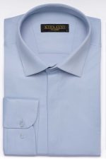 Cămașă bleu inchis clasică din bumbac