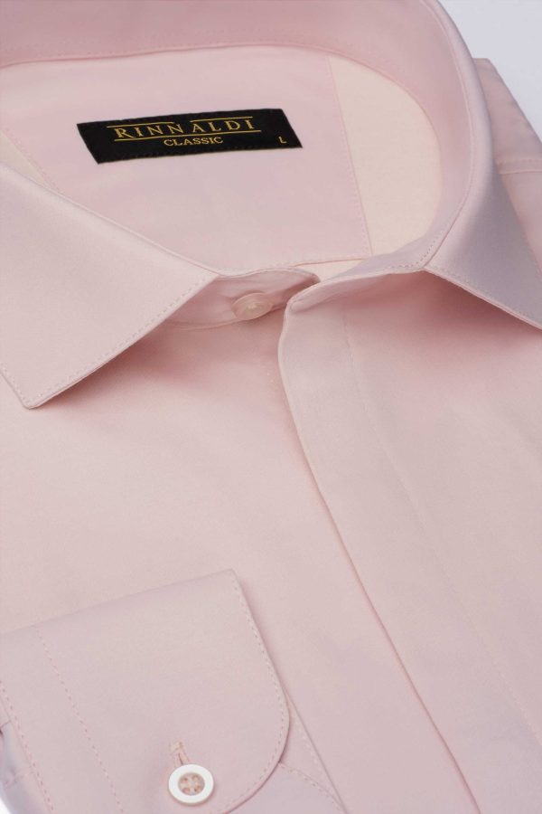 Cămașă roz clasic elegantă din bumbac