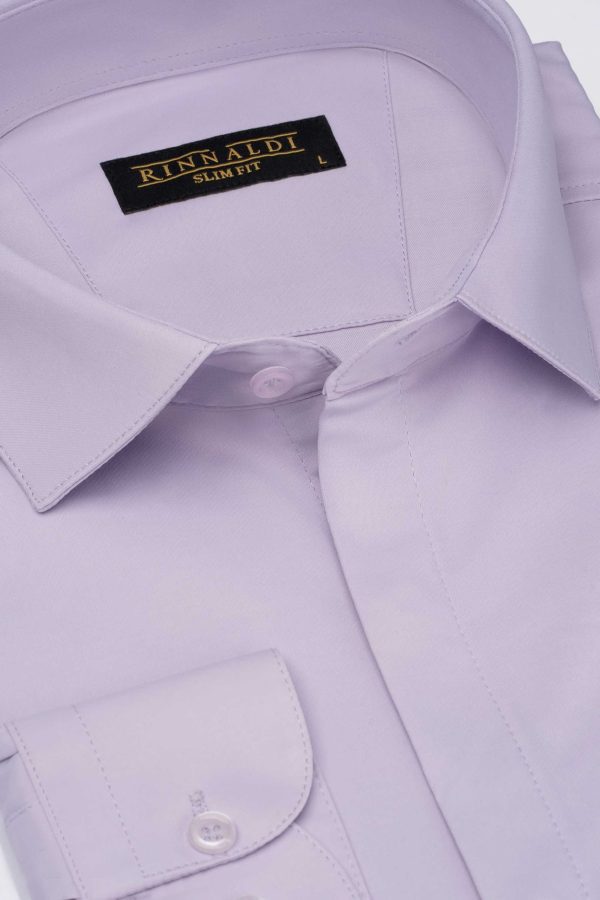 Camasa lila eleganta SlimFit din bumbac