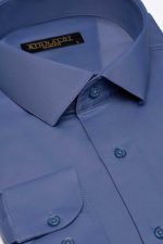 Camasa albastru marin eleganta SlimFit din bumbac