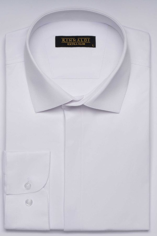 Camasa alba eleganta Extra Slim din bumbac