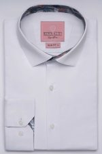 Cămașă albă slim fit din bumbac