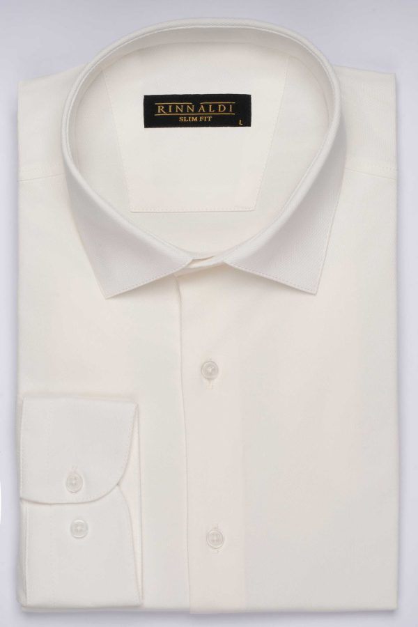 Camasa bej smart casual SlimFit din bumbac