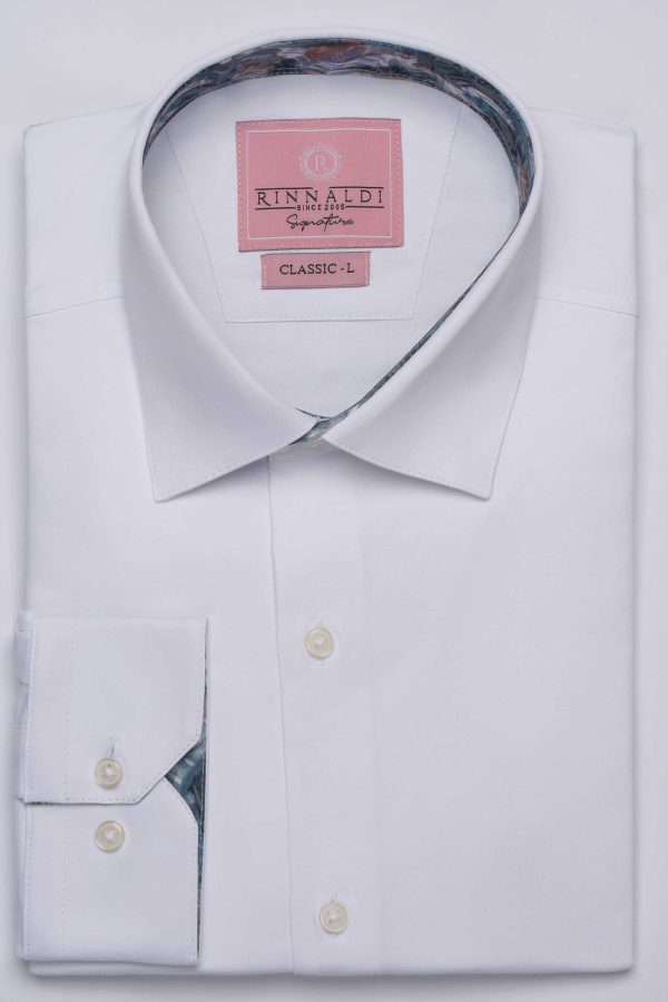 Cămașă albă smart casual din bumbac