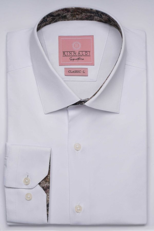 Cămașă albă smart casual din bumbac