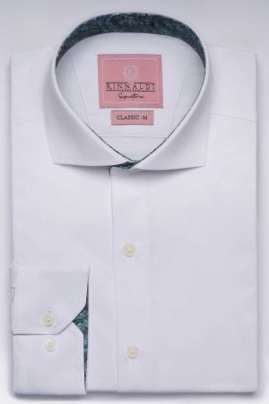 Cămașă albă smart casual din bumbac