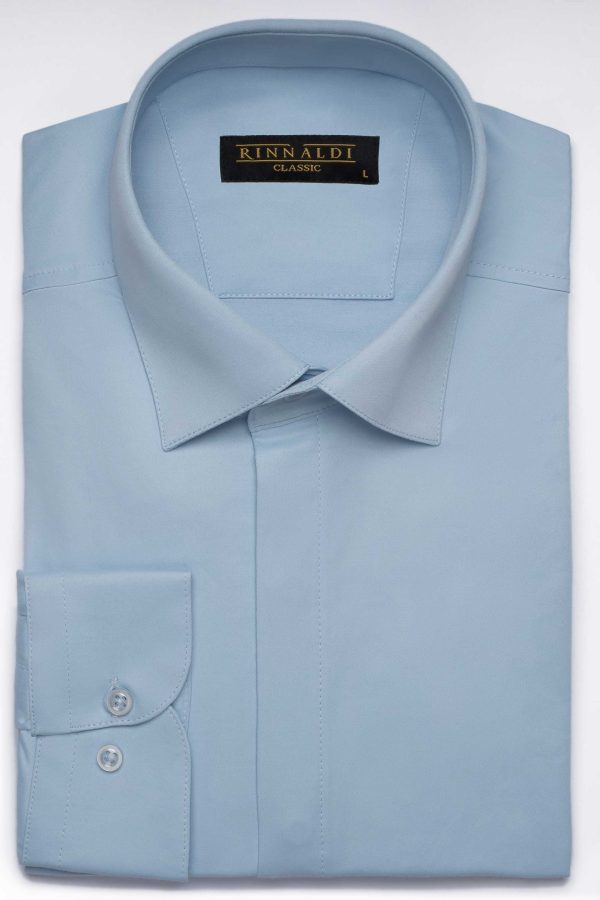 Cămașă bleu clasică din bumbac