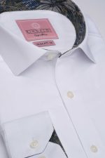 Cămașă albă slim fit din bumbac