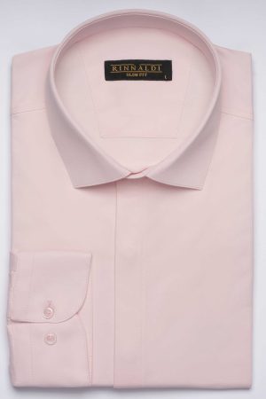 Camasa roz deschis eleganta SlimFit din bumbac