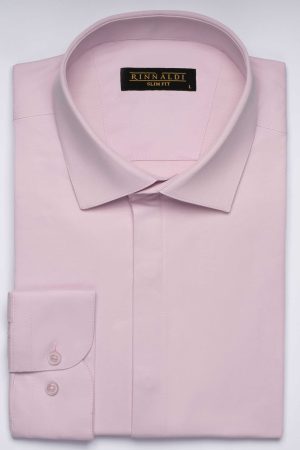 Camasa roz inchis eleganta SlimFit din bumbac