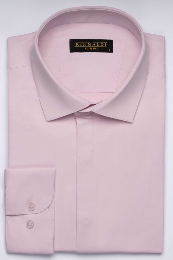 Camasa roz inchis eleganta SlimFit din bumbac