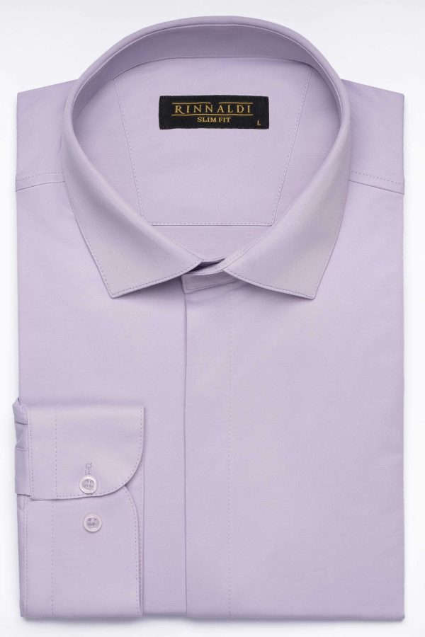 Camasa lila eleganta SlimFit din bumbac