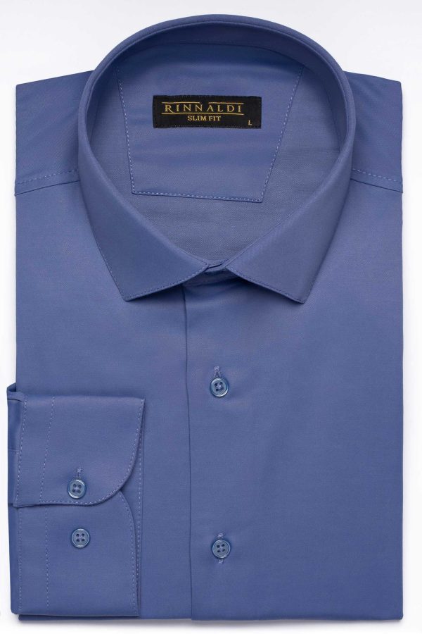 Camasa albastru marin eleganta SlimFit din bumbac