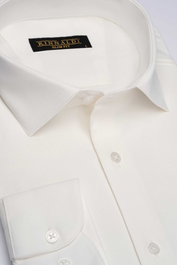 Camasa bej smart casual SlimFit din bumbac