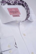 Cămașă albă smart casual din bumbac
