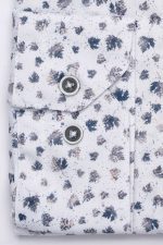 Cămașă albă cu print smart casual din bumbac