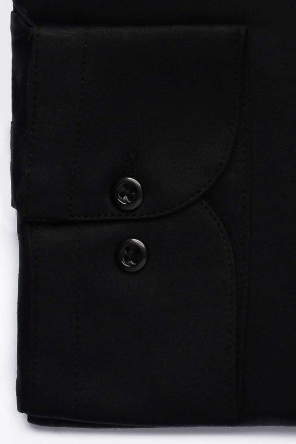 Cămașă neagră clasică din bumbac