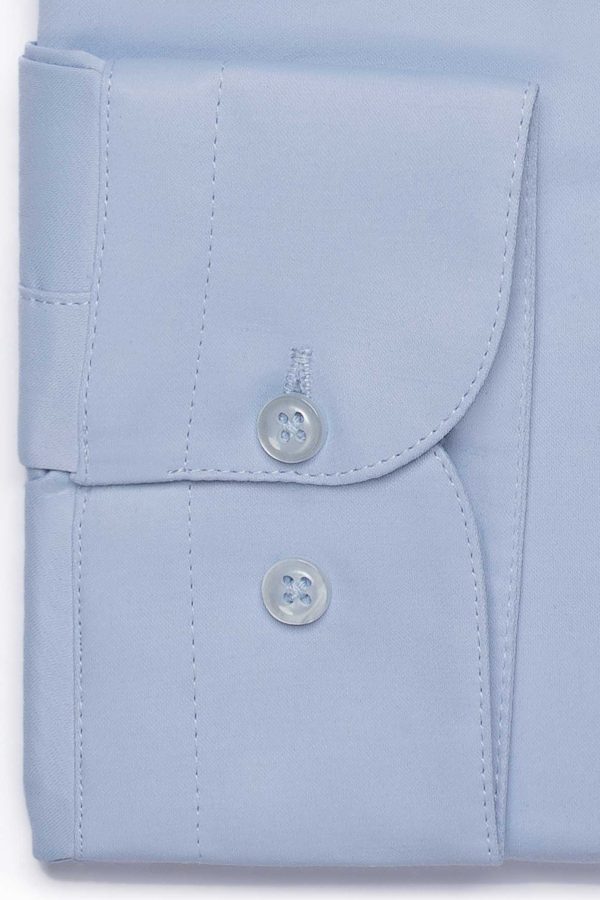 Cămașă bleu inchis clasică din bumbac