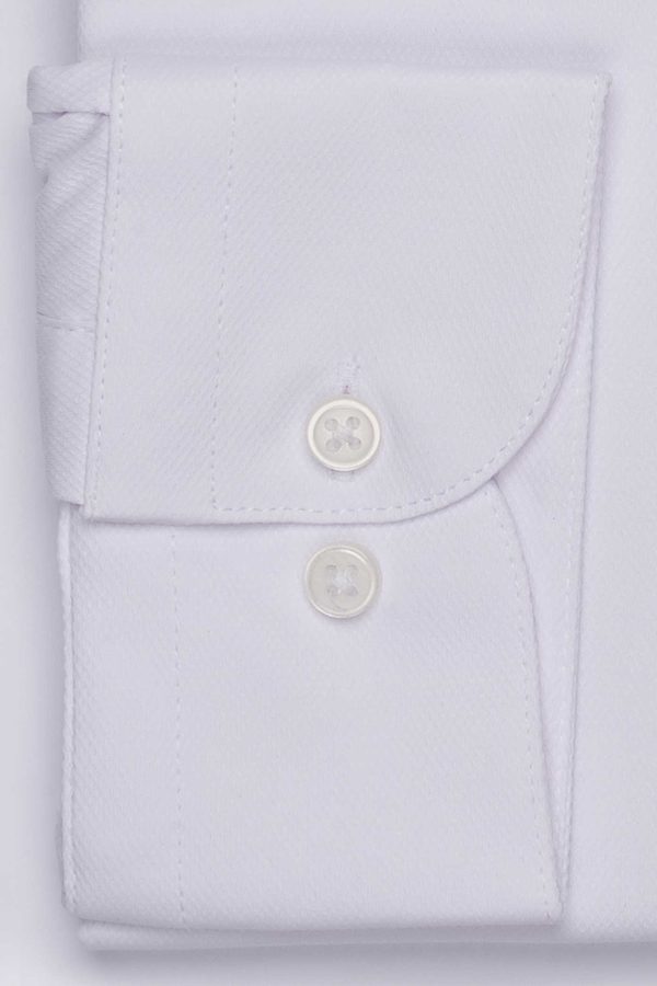 Camasa albă smart casual SlimFit din bumbac