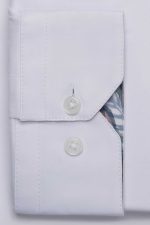 Cămașă albă slim fit din bumbac