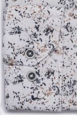 Cămașă albă cu print smart casual din bumbac