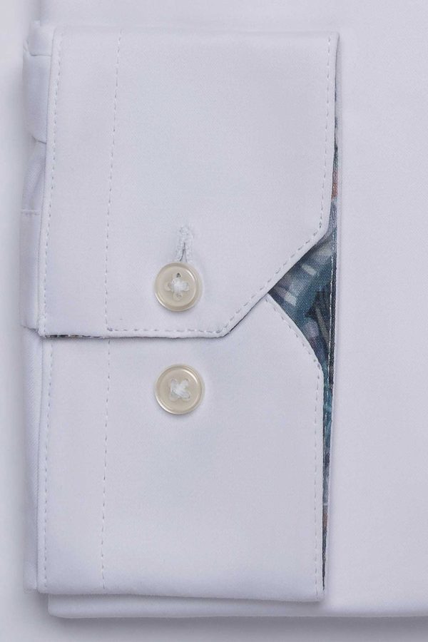 Cămașă albă smart casual din bumbac