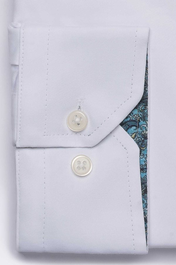 Cămașă albă smart casual din bumbac