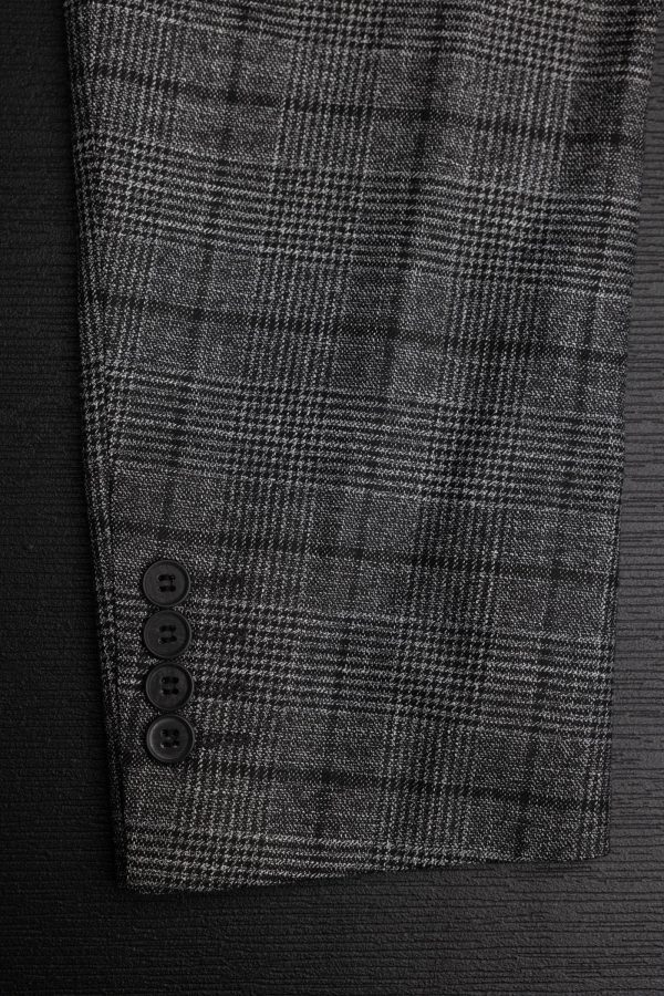 Sacou RST1 negru în carouri