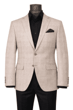 Sacou RSF2 gri deschis în carouri SlimFit