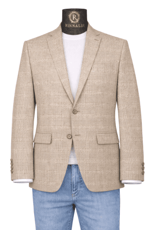 Sacou RSF20 maro deschis în carouri