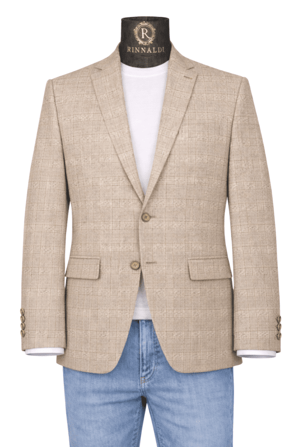 Sacou RSF20 maro deschis în carouri