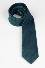 Cravată print romburi verde
