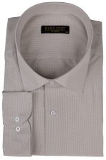 Cămașă bej casual cu carouri mici