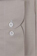 Cămașă bej casual cu carouri mici