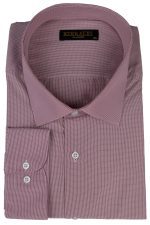 Cămașă bordo/bordeux casual cu carouri mici