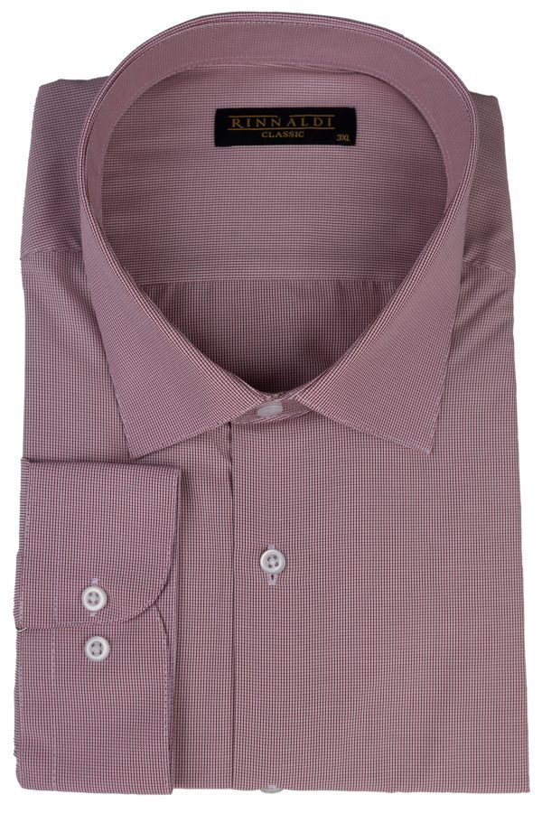 Cămașă bordo/bordeux casual cu carouri mici