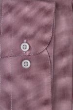 Cămașă bordo/bordeux casual cu carouri mici