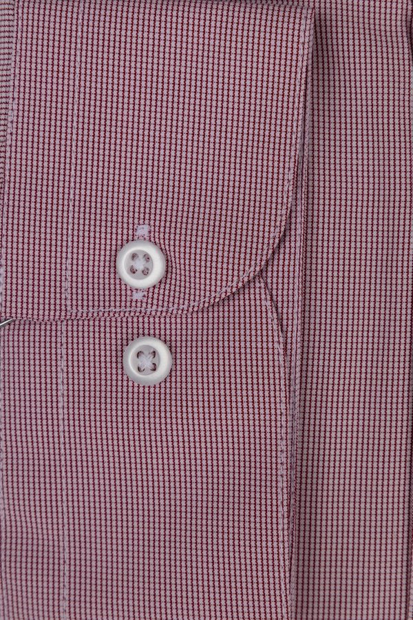 Cămașă bordo/bordeux casual cu carouri mici