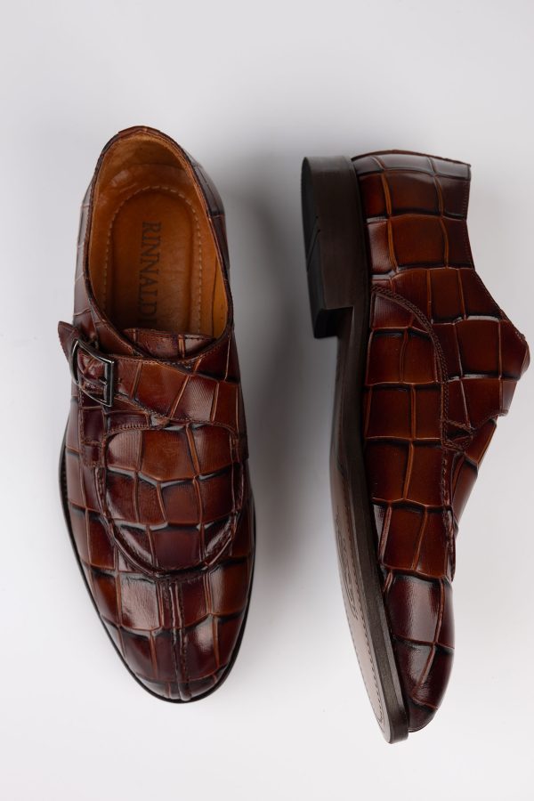 Pantofi monk – culoare maro cognac