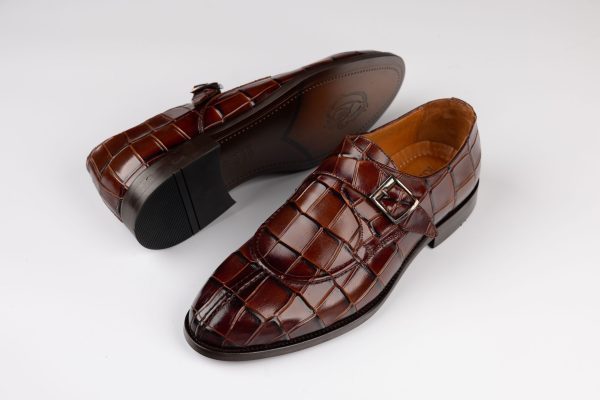 Pantofi monk – culoare maro cognac
