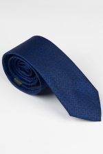 Cravată print albastru regal pentru domni cu personalitate