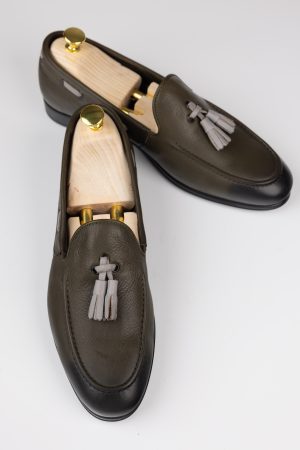 Pantofi Tassel Loafers – culoare verde kaki