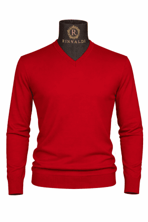 Pulover roșu smart casual
